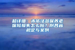 超详细：未依法参保养老保险损失怎么赔？附各省规定与案例