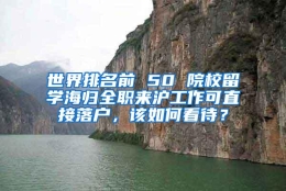 世界排名前 50 院校留学海归全职来沪工作可直接落户，该如何看待？