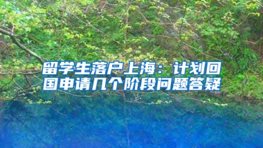 留学生落户上海：计划回国申请几个阶段问题答疑