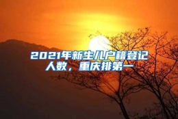 2021年新生儿户籍登记人数，重庆排第一