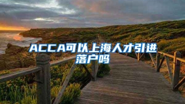 ACCA可以上海人才引进落户吗