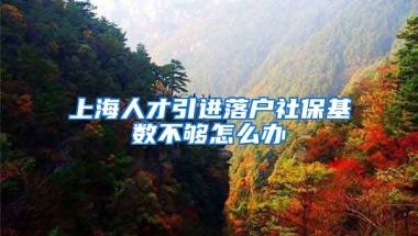 上海人才引进落户社保基数不够怎么办