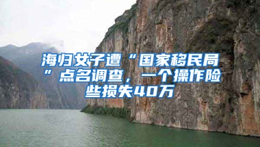 海归女子遭“国家移民局”点名调查，一个操作险些损失40万