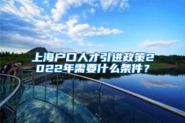 上海户口人才引进政策2022年需要什么条件？