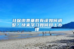 社保缴费基数有误如何调整？快来学习如何网上办理→