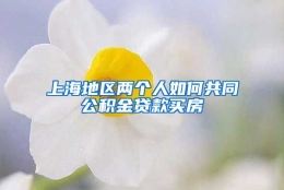 上海地区两个人如何共同公积金贷款买房