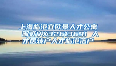 上海临港宜欧景人才公寓 解惑VX32613691 人才居转户人才临港落户