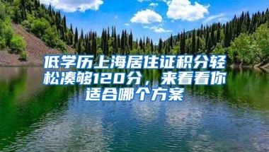 低学历上海居住证积分轻松凑够120分，来看看你适合哪个方案