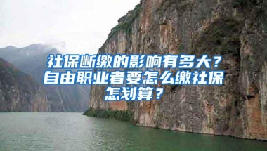 社保断缴的影响有多大？自由职业者要怎么缴社保怎划算？