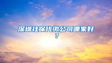 深圳社保代缴公司哪家好？