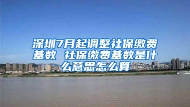 深圳7月起调整社保缴费基数 社保缴费基数是什么意思怎么算