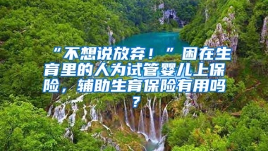 “不想说放弃！”困在生育里的人为试管婴儿上保险，辅助生育保险有用吗？