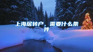 上海居转户，需要什么条件