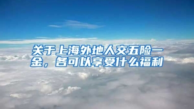 关于上海外地人交五险一金，各可以享受什么福利