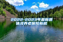 2022-2023年最新退休及养老保险新规