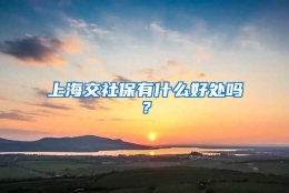 上海交社保有什么好处吗？