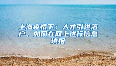 上海疫情下：人才引进落户，如何在网上进行信息填报