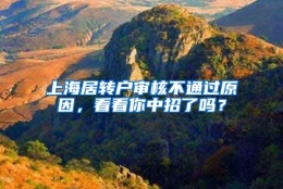 上海居转户审核不通过原因，看看你中招了吗？