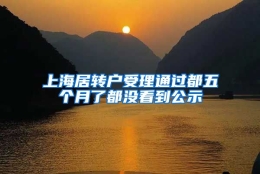 上海居转户受理通过都五个月了都没看到公示