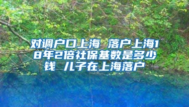 对调户口上海 落户上海18年2倍社保基数是多少钱 儿子在上海落户