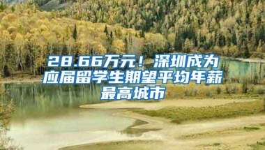 28.66万元！深圳成为应届留学生期望平均年薪最高城市