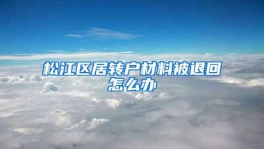 松江区居转户材料被退回怎么办