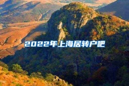 2022年上海居转户吧