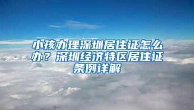 小孩办理深圳居住证怎么办？深圳经济特区居住证条例详解