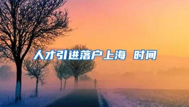 人才引进落户上海 时间