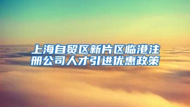 上海自贸区新片区临港注册公司人才引进优惠政策