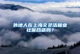 外地人在上海交灵活就业社保合适吗？