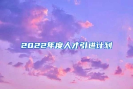 2022年度人才引进计划