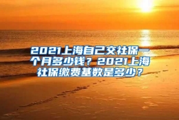 2021上海自己交社保一个月多少钱？2021上海社保缴费基数是多少？