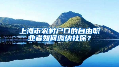 上海市农村户口的自由职业者如何缴纳社保？