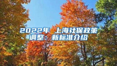 2022年 上海社保政策调整：新标准介绍