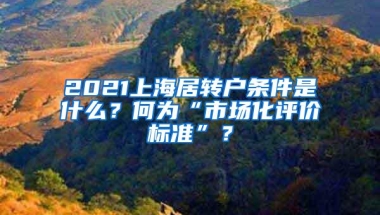 2021上海居转户条件是什么？何为“市场化评价标准”？