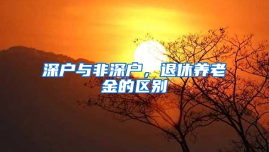 深户与非深户，退休养老金的区别