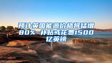 预计英国能源价格将猛增80% 补贴或花费1500亿英镑