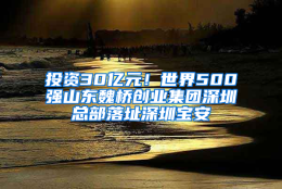 投资30亿元！世界500强山东魏桥创业集团深圳总部落址深圳宝安