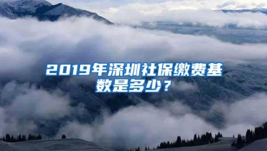 2019年深圳社保缴费基数是多少？