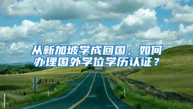 从新加坡学成回国，如何办理国外学位学历认证？