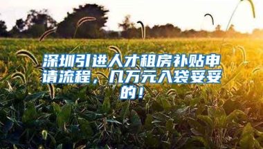 深圳引进人才租房补贴申请流程，几万元入袋妥妥的！