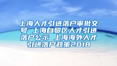 上海人才引进落户审批文号 上海自贸区人才引进落户公示 上海海外人才引进落户政策2018