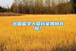 出国留学人员档案如何存放？