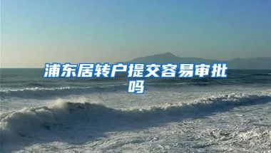 浦东居转户提交容易审批吗