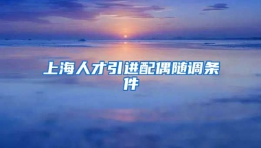 上海人才引进配偶随调条件