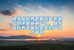 城乡居民养老保险是农业户口还是城镇户口，城乡居民养老保险是农村户口才有吗