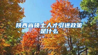 陕西省硕士人才引进政策是什么