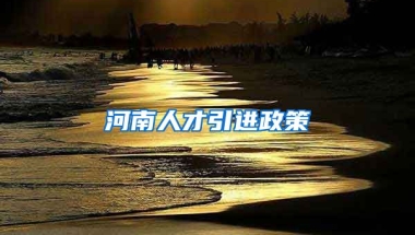 河南人才引进政策