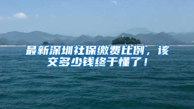 最新深圳社保缴费比例，该交多少钱终于懂了！